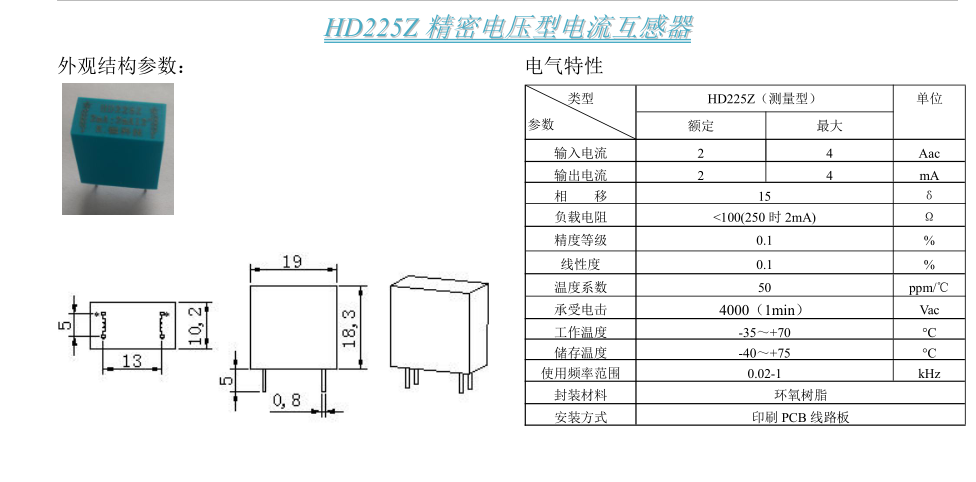 HD225Z参数